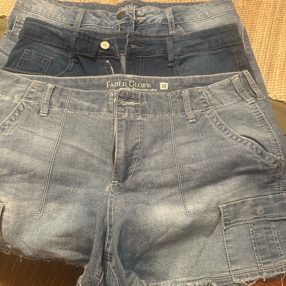 Faded Glory Women's Blue Denim Shorts